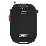 ABUS candado especial Combiflex 2501/65 - Adecuado como candado de equipaje, candado de esquí, candado de casco - con código de combinación - Negro