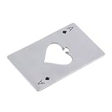 Elegante tarjeta de juego de póquer Ace of Spades Bar Tool Soda Beer Bottle Cap abridor regalo para la cocina al aire libre camping