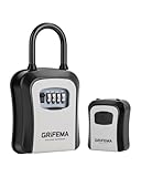 GRIFEMA GA1003-2 Caja de Seguridad para Llaves, Caja de Cerradura, Armarios de Llaves con Gancho, para Casa, Oficina, Gris