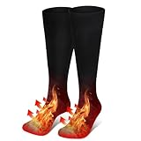 Wemjaly Calcetines Calefactables Hombre y Mujer Calcetines Electricos Talla Única Unisex Lavables, Regalo Ideal de Invierno para Senderismo, Caza y Actividades en Exteriores