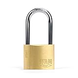 IFAM Candado Antirrobo SR40AL Gama Start, 40 mm, Arco Largo, Sistema Doble Enganche, Incluye 2 Llaves de Serreta, Resistencia y Fiabilidad, Ideal para Maletas, Taquillas, Cajones y Cajoneras, Talleres