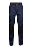 VELILLA 103020B; Pantalón Bicolor Multibolsillos, Azul Navy y Negro; Talla 44