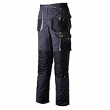 REIS FORECO-T SBJS56 Pantalón de Trabajo para Hombre, Protector, Anticorte, Cargo, 80% Poliéster 20% Algodón, Gris-Negro, Talla 56