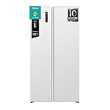 Hisense RS3P538NEWE - Frigorífico Americano Side By Side, Class E, 527 L, Alto178.6 cm x Ancho 91 cm, Color Blanco, Kitchen Fit, Ventilación Inferior, Apertura de Puerta 90 grados, Multi Air Flow