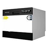 Cecotec Lavavajillas Compacto Libre Instalación 6 cubiertos Bolero Aguazero 2300. 6 Cubiertos, 8 Programas, Clase D, Colour Touch Panel, Machine Care, Delay Start, Función Pre-Wash, Dry+, Germ Shield