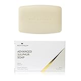 Revitale Tratamiento de jabón de azufre puro vegetal avanzado, 80 g, antibacteriano, ayuda a combatir puntos negros, manchas, irritación de la piel