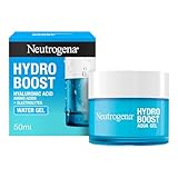 Neutrogena Hydro Boost Gel de agua (50 ml), gel hidratante facial con ácido hialurónico y aminoácidos, 72 horas de hidratación, fórmula no grasa, para piel normal o mixta