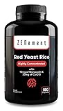 Levadura Roja de Arroz concentrada con 10mg de Monacolina K y 30mg de Coenzima Q10, 180 Cápsulas | Controla los niveles de colesterol sanguíneo | 100% Vegano, libre de citritina y aditivos, sin gluten