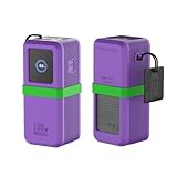 ‌Funda de Silicona Antigolpes 2mm Compatible con UGREEN Nexode Power Bank 130W (20000mAh) - Protector con Tapa para Puertos de Carga y Organizador de Cables, Energía Verde powerbank Funda (Morado)