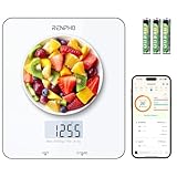 Renpho Báscula Digital de Cocina para Hornear, Cocinar y Café con Calculadora Nutricional para Keto, Macro, Calorías y Pérdida de Peso con Aplicación para Smartphone, Color Blanco