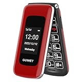Guwet G739 telefono movil para Mayores, movil Tapa, con señal Fuerte, Dual SIM, botón SOS, Teclas Grandes, batería de 1600 mAh, Larga autonomía en Espera y Color Rojo.