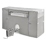 Rayen | Cubre Tendedero con Calefactor | Secado Rápido | Mínimo Consumo | Extensible | Enchufe | Gris | Medidas: 105-180x56x106 cm, 1 unidad