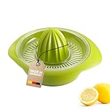 Westmark Exprimidor de limón/cítricos con recipiente, Diámetro: 18,7 cm, Capacidad: 0,5 litros, Plástico, Limetta, Verde manzana, 3091227A