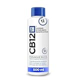 CB12 Enjuague Bucal para Halitosis - Combate el Mal Aliento Durante 12 Horas – Colutorio Sabor Menta y Sin Alcohol - Probado Científicamente - 500 ml