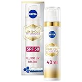 NIVEA Cellular Luminous630 - Crema de Día Antimanchas FP50 - Fluido Triple Protección - Con Ácido Hialurónico Y Thiamidol - Uniforma el Tono - Hidratación Profunda - Fluido UV Diario FP50-40 ml