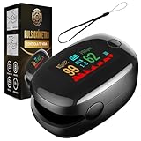 3JG® Pulsioximetro de dedo profesional, oxímetro de Dedo con Pantalla OLED – Medidor de Oxígeno en Sangre (SpO₂) y Frecuencia Cardíaca – Para Adultos y Niños – Portátil, Fácil de Usar y Preciso