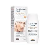 FotoUltra 100 ISDIN Active Unify SPF 50+ - Protector solar facial, Aclara y unifica el tono de piel, 50 ml