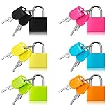 MOSTFUN 6 Piezas Candado Colores con Llave, Candado Taquilla, Candado Maleta, Candado Pequeño, Para Bolsas de Viaje, Taquillas, Cerraduras de Mochilas y Maletas (6 Colores)