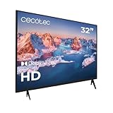Cecotec TV, Televisor LED de 32Pulgadas 0 Series 0032S. Pantalla 32 Pulgadas, HD, Resolución de imágenes y Videos óptima, Sistema Dolby, Memoria Flash, Conectividad HDMI/USB, Mando a Distancia