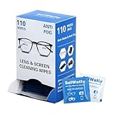 Bigking Toallitas De Limpieza, 110 Unidades Por Caja, Envueltas Individualmente, 10 Horas De Antivaho, Paño Antivaho Para Gafas, Pantallas, Teléfonos Inteligentes Y Cámaras (110)