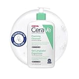 CeraVe Gel Limpiador Espumoso, Para Piel Normal a Grasa, Elimina el Exceso de Grasa y Suciedad, Enriquecido Con Ceramidas Esenciales, Niacinamida y Ácido Hialurónico, Apto para Rostro y Cuerpo, 473ml