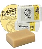 Jabón De Azufre Para Acné Y Puntos Negros - Exfoliante Y Limpiador Facial Corporal Con Aceite De Eucalipto Y Canela - Pastillas Artesanales Piel Grasa - Vegano Sin Sulfatos Ni Parabenos - 100g
