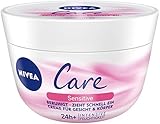 Crema Nivea Care Sensitive para cara y cuerpo, 3 unidades (200 ml).