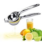 Behiruch Exprimidor de Limones de mano de aleación de zinc en cromo brillante, Exprimidor Limones Manual para Restaurante, Cocina, Bar, Anticáustico