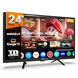 TD Systems - Smart TV 24 Pulgadas, Google TV, Television TDT HD, Chromecast Android 11, Modelo 2024, Televisor con 3 años de garantía - PRIME24C19GLE