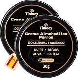 Tinioey Crema Almohadillas Perros (30g x 2) | Protector Almohadillas Perro – Crema Natural Nariz y Patas | Bálsamo Calmante para Perros | Perros Accesorios | Artículos de Salud Animales pequeños