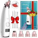 Mosen Limpiador de Poros Succionador de Puntos Negros Limpiador Facial Blackhead Remover Extractor Puntos Negros USB Recargable con Pantalla LED 5 Cabezales Pulidores Faciales