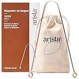 Arista Raspador lengua Pack de 1, Limpiador de lengua bucal contra el mal aliento, Raspador lengua cobre Ayurveda, Limpiador lengua adultos, Limpiador lingual