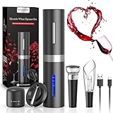 Sacacorchos eléctrico usb 6 en 1, abridor de botellas de vino, abrebotellas inalámbrico, juego con cortador de papel y tapón de vacío y cable de carga USB