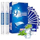 Lapiz Blanqueador Dental y Tiras Blanqueadoras Dientes Kit, Bolígrafo Blanqueador de Dientes, Teeth Whitening strips, Eliminar Las Manchas Dentales, Blanquear los Dientes de Forma Rápida (Azul)