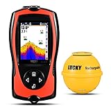 LUCKY Buscador de Peces Portátil Sensor de Sonda Transductor Buscador de Profundidad de Agua Pantalla LCD Ecosonda Buscador de Peces Pesca en Hielo Pesca en el Mar