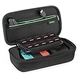 UGREEN Funda para Nintendo Switch, Almacenamiento para Nintendo Switch con Soporte, Funda de Viaje con Mosquetón para Consola, Adaptador, Joy-con Grip, Strap Joy-con,10 Cartuchos de Juego, Cable HDMI