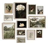 Hambient – Set de 12 Láminas Decorativas Pared Estilo Vintage Collage Moderno – Posters Decoración Neutra para Dormitorio, Habitación, Estudio, Salón – SIN MARCOS